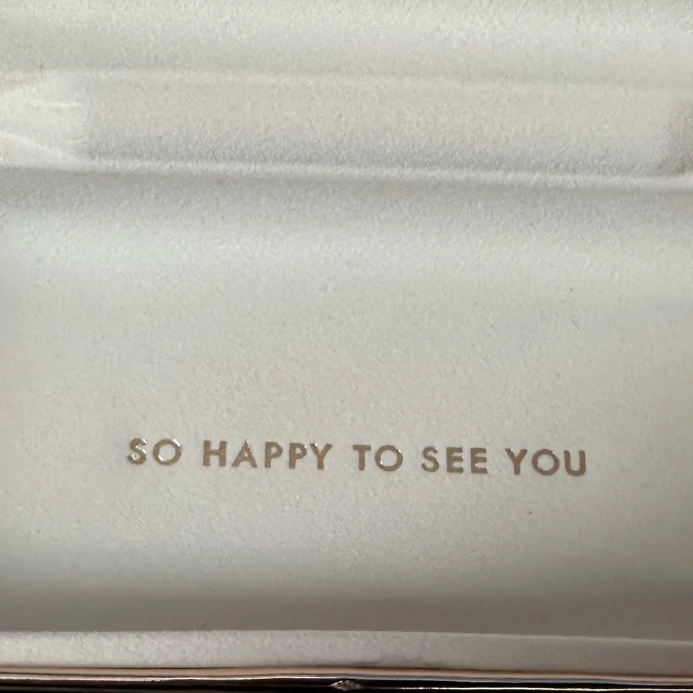 Kate Spade EUC Pink and Green Hard Clamshell Glasses Case